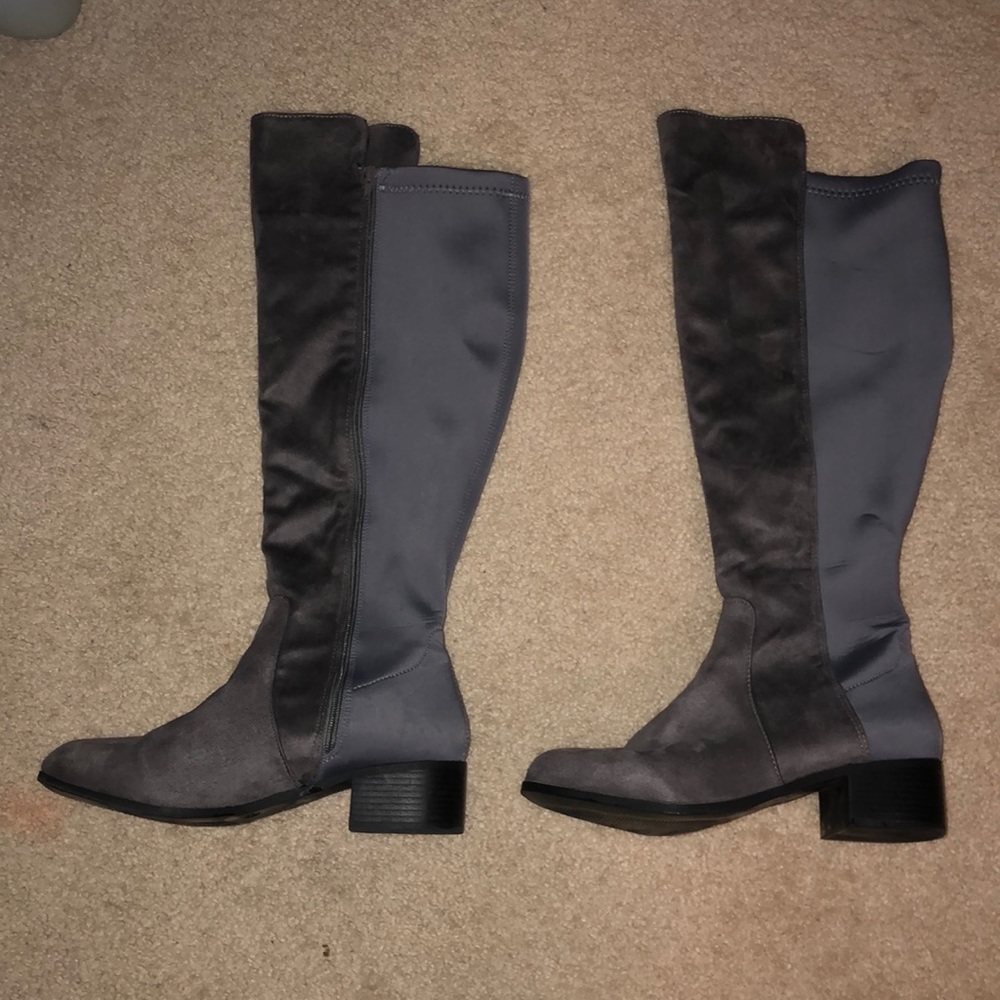Size 11 wide calf faux suede Lane Bryant boots